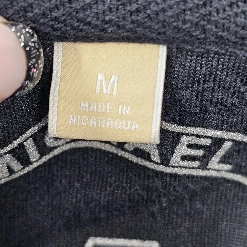 Michael Kors Womens Velour Zip Sweatshirt Jacket Size Medium Black Velvet